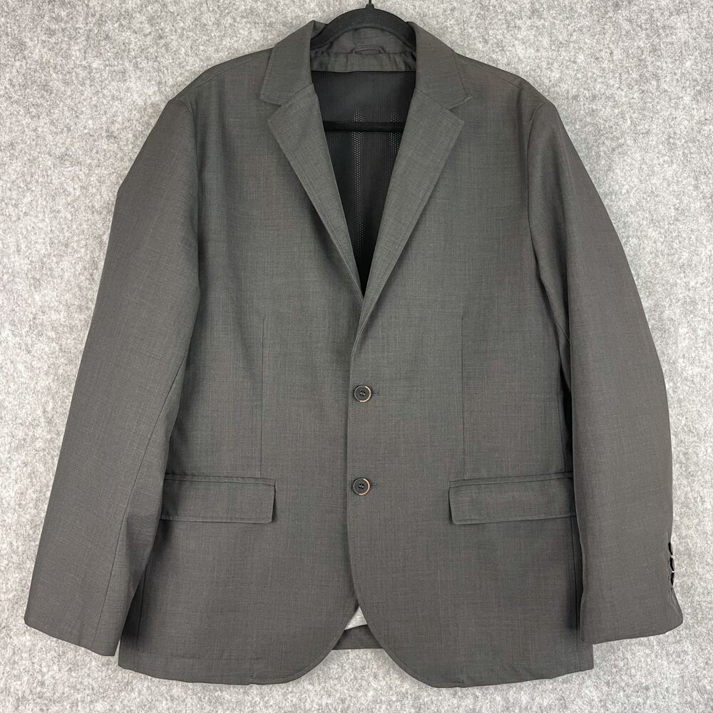 Allen Edmonds Travel Blazer Jacket Mens Large 44R Gray Breathable Preppy Hipster